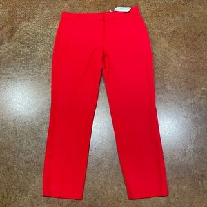 Alexander McQUEEN cropped Lust Red trouser pants - Size 42 - Made in Italy